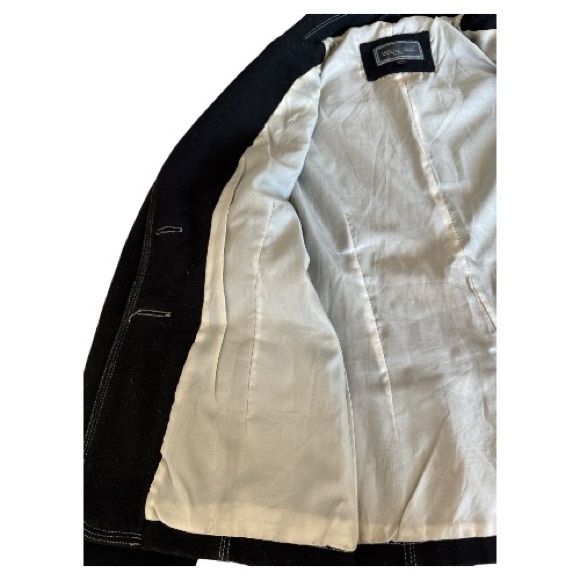 Marcelle Renee Classic Women's Blazer Wool Black Size L - Picture 8 of 12